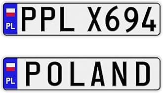 Custom Text Polish License Plate, Novelty European Tag, Personalized Poland Auto Tag, NOT Embossed Aluminum License Plates Made in USA