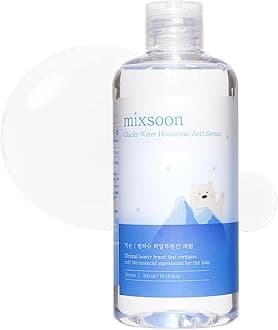 mixsoon Glacier Water Hyaluronic Acid Serum - Deep Hydration and Cooling for Face, Hydration Booster, Refreshing Lightweight Texture 300ml Korean Glass Skin Care