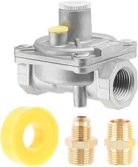 1/2" Propane Gas Pressure Regulators, Natural Gas and Liquefied Interchange Pressure Regulator with 1/2" FPT Thread in and Out Opening NG 4" WC Out/LPG 10" WC Out