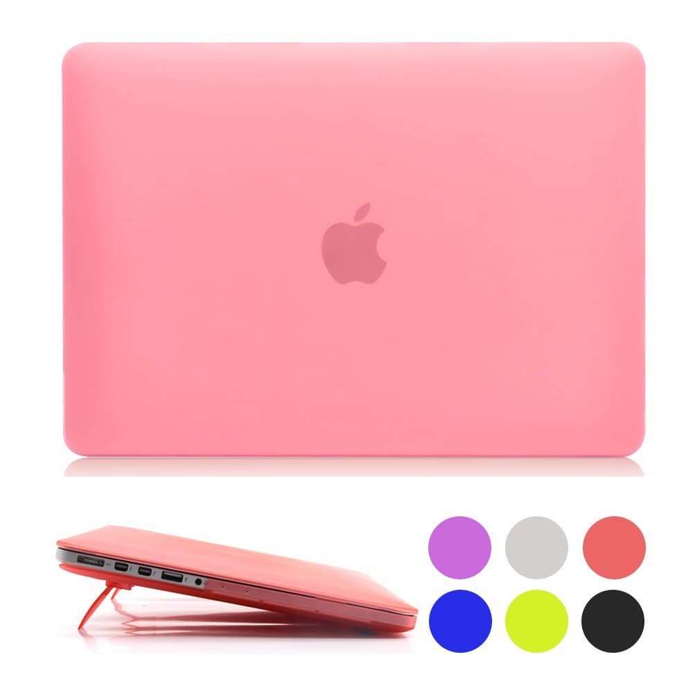 Macbook Pro 13 Retina Case with Foldable Stand, Alope [Cooling Series] Durable Elasticity Material Laptop Cover Case for Apple Macbook Pro 13 Retina Display -Model: A1502 & A1425 (Pink)