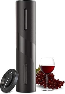 COKUNST Electric Wine Opener, Battery Operated Wine Bottle Openers with Foil Cutter, One-click Button Corkscrew Remover for Home Kitchen Party Wedding