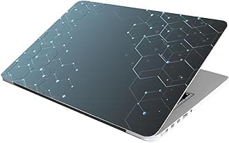 ANCIARY Laptop Skin Stickers HD Quality Sticker for Laptops Upto 15.6" (Dustproof|Waterproof|Scratchproof|Reusable) - Hexagon