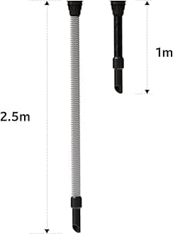 Stretchable 2.5M Hose and 10 Pcs Dust Bags for Henry Hoover Attachment, 32mm Replacement Hoover Hose, Extension Pipe Hose for Henry Hoover, Numatic, Hetty, Wet Dry Shop Vacuums