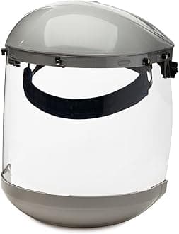 Face Shield Advantage Series, Safety Mask with Chin Guard for Men Women, Clear Polycarbonate, Rachet Headgear, Lightweight Comfort, ANSI Z87, S30310