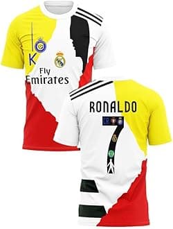 Ronaldo Jersey for Boys and Mens 2025/26 (CR7 Fans Jersey Special Version)(9-10Years) Multicolour