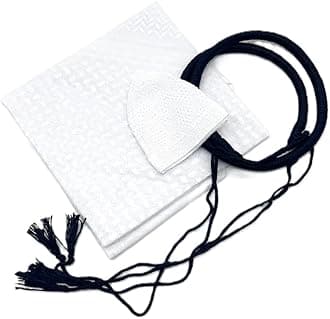 Mens Traditional Arabian Shemagh and Agal Set, Headscarf set for Thobe or Kandora, 138 x 138 cm/54" x 54", 3 Pieces set