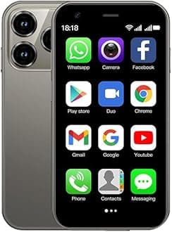 CatCalls Mini Smartphone Unlocked 4G Mobile Phone, 3.0 inches,32GB【Expandable up to 128GB】,Dual SIM Dual Camera, Android 10.0,Support WiFi Bluetooth Backup Phone (XS15-Grey)