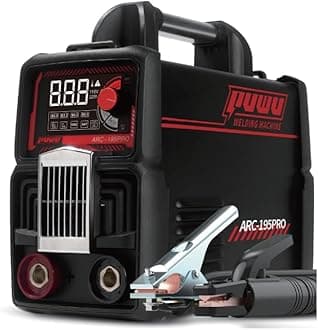 195Amp Stick Welder，ARC/Lift TIG/Pulse TIG 3-in-1 Multiprocess Welder，110/220V Dual Voltage，Synergic Control IGBT Inverter with Hot Start/VRD/Anti-Stick/ARC Force Portable Welding Machine(BLACK)