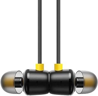 UrCart Earphones In Ear for Realme XT Original Like Wired Stereo Deep Bass With Built in-line Mic, With Premium Quality Good Sound Call Answer/End Button, Music 3.5mm Aux Audio Jack (Black)