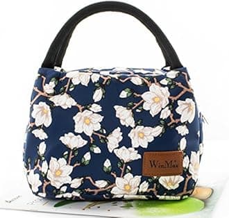 Winmax Lunch Cooler Bag, Small Insulated Lunch Box Bags, Portable and Reusable Lunch Bag for Women (Dark Blue)