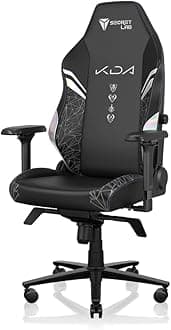 Titan Evo K/DA All Out Gaming Chair - Reclining - Ergonomic & Comfortable Computer Chair with 4D Armrests - Magnetic Head Pillow & Lumbar Support - Small - Black - Leatherette