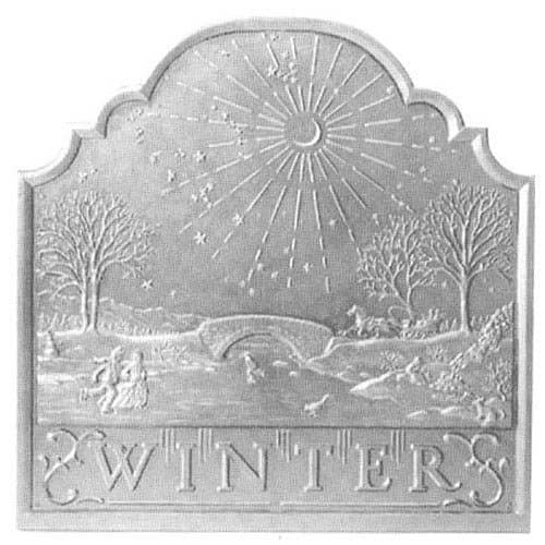 21.5" x 21.5" Winter Fireback