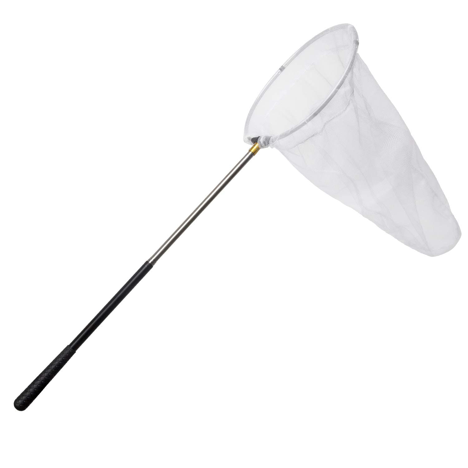 Insect and Butterfly Net with 12" Ring, Net Handle Extends to 59 Inches for Adults & Kids