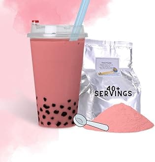 Raspberry Flavored Boba Bubble Tea Powder for Milk Tea Premium Instant Drink Mix - 2.2 LB bag for 40-45 Servings - Just Add Tapioca Pearls by BUBBLE TEA SUPPLY