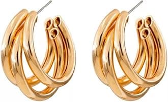 VembleyStylish Korean Zircon Studded Earrings For Women And Girls 2Pcs/Set