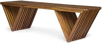 Christopher Knight Home 305722 Esme Outdoor Acacia Wood Bench, Teak Finish, 1
