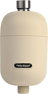– Hello Klean Shower Filter in Beige - Filter Unwanted Metals, Chlorine & Impurities Found in Shower Water - Improves Quality of Skin & Hair - Quick Easy Install For In-Line & Electric Shower