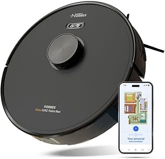 Eureka Forbes Lvac Voice Nuo Robotic Vacuum Cleaner | NextGen AI+Lidar 2.0 | ODAC | 360°Real-time Mapping | 3S Mopping | PetPro | Ideal for Indian Floor Types | Free Virtual Demo | Works on Smart App