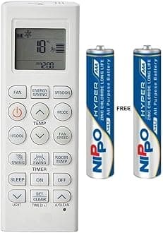 Lg Ac Remote Original Suitable (Come with 2 AAA Batteries)