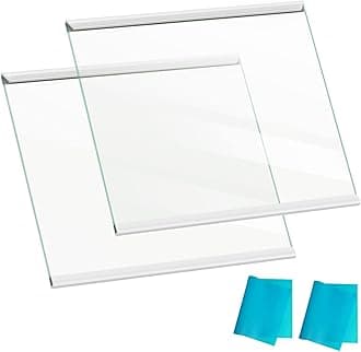 [2 PACK] UPGRADED W11130203 Freezer Glass Shelf Replacement Compatible with Whirlpool Freezer Shelf Replacement Refrigerator Glass Freezer Shelves Parts W10527849, W10773887, AP6262440, PS12347522