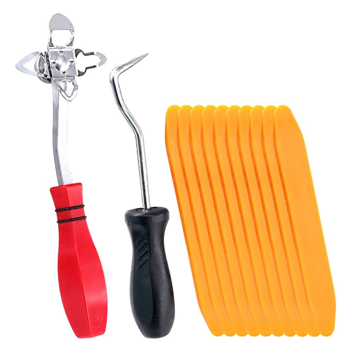 12Pcs Windshield and Glass Repair Tools Kit, Including 48600 Offset Windshield Locking Strip Tool and Hose Removal Hooks with Tapered End Windshield Stick Setting Tool