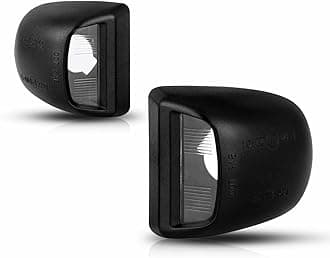 LESAUCE LED License Plate Light Housing for for Chevy Silverado 1500 2500 3500 Suburban Tahoe GMC Sierra Yukon XL for Escalade, Black, 2PCS