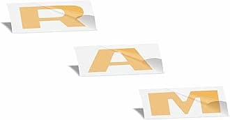 RAM Tailgate Emblem Overlay Decal Stickers 2025 Ram 1500 (Color: Reflective Gold)