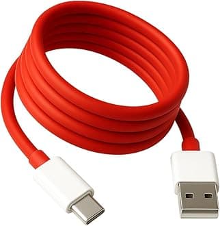 - One Plus 100W Fast Charging USB-A to Type-C Cable for OnePlus|Super Fast Charge|WARP/Dash Compatible|13/13S/13R/12/12R/11/11R/10/10R/10T/10Pro/9/9RT/9R/9Pro/8/8T/7T/7Pro/Nord/CE5/CE4/CE3/CE2Lite-1M