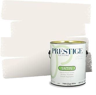 Prestige Paints Interior Paint and Primer In One, 1-Gallon, Satin, Comparable Match of Valspar* Cream Delight*
