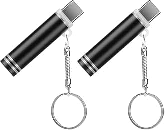 Blowing it II Electric Lighter USB C, Windproof Waterproof Lighter for Phone, Plug in Phone and Blow to Work, No Need Charging, ONLY for Smart Phone with USB-C Port【Pack of 2, Black】