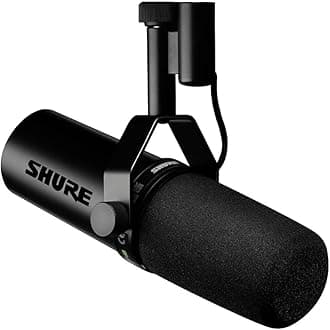 SM7dB Dynamic Vocal Microphone w/Built-In Preamp for Streaming, Podcast, and Recording, Wide-Range Frequency, Warm and Smooth Sound, Rugged Construction, Detachable Windscreen - Black