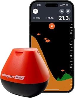 Deeper START Smart Fish Finder – Castable Wi-Fi fish finder for recreational fishing from dock, shore or bank