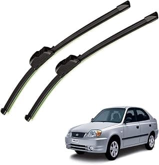 Auto Hub Car Wiper Blade Compatible with Hyundai Accent, Windshield Car Wiper Blades Accent - Set of 2 Pcs (D-20,P-18)