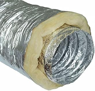 Aluminium Insulated Flexible Hose 10m Flexipipe Air Ducting Tube Acoustic Pipe (127mm)