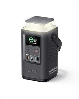 Anker Power Bank Power Station 60,000mAh,Portable Outdoor Generator 87W with Smart Digital Display, Retractable Auto Lighting and SOS Mode, Home Backup(PowerCore Reserve 192Wh) for Travel, Camping