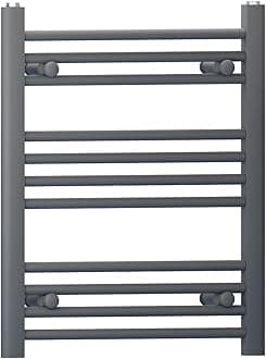 Myhomeware Anthracite Grey Heated Bathroom Towel Rail Radiator For Central Heating Elegant Designer In UK (600mm x 600mm (h))