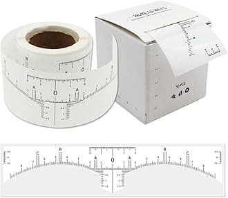 Eyebrow Ruler Sticker for Microblading - Disposable Adhesive Eyebrow Measurement Stencil for Tattooing - brow Makeup Tools (50Pcs of Pack)