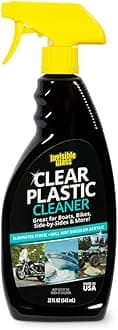 92084 Clear Plastic Cleaner for Cars, Motorcycles, RVs, Boats, Helmet Visors, Golf Carts, Acrylic and Vinyl Windows, Streak-Free, Haze-Free, Removes Static, 22 Fl Oz, Pack of 1