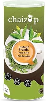 Instant Cardamom Premix Tea - Karak Ready To Drink Chai With And Low Sugar | Elaichi Flavor Tea| Can Of 1 Kg