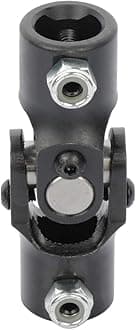 SCITOO 9/16-26 Spline x 3/4" Smooth Round Steering Shaft Universal U-Joint Black Single, 96mm Working Angle 35 Degree