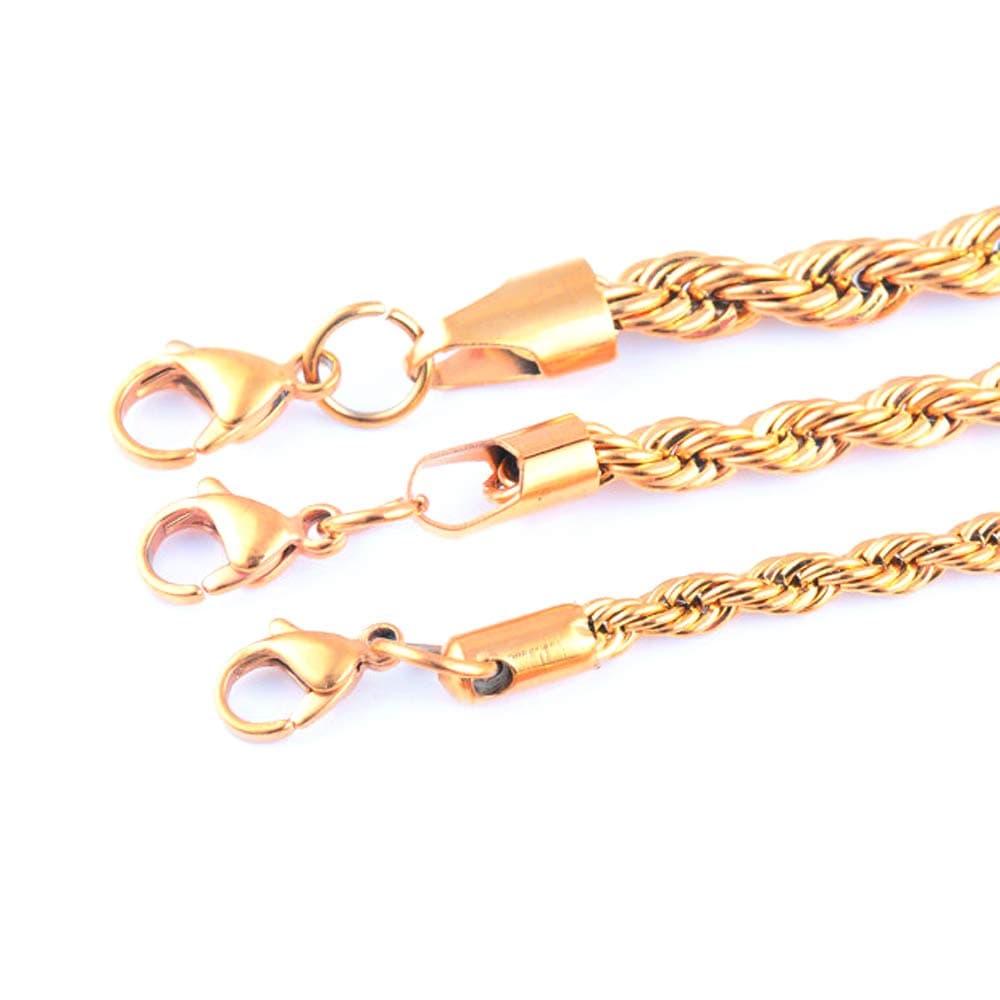 9mm Gold Rope Chain