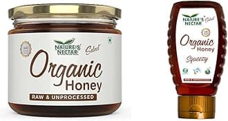 Nature's Nectar Certified Organic honey 400g NMR Tested + Nature's Nectar Certified Organic honey Squeezy Pack 500g NMR Tested