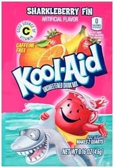 KOOL-AID SHARKLEBERRY FIN Unsweetened Drink Mix (12 Packets) by Kool-Aid