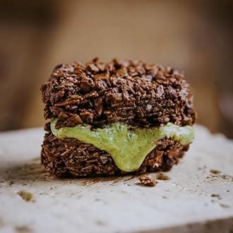 Matcha Flavor Cookie Crisp, Matcha Crispy Chocolate, Oatmeal Crispy Nougat Filling, Cocoa Chocolate Oatmeal, 4.6oz Baked Sandwich Cookies To Satisfy Your Cravings, Perfect Snack for Party