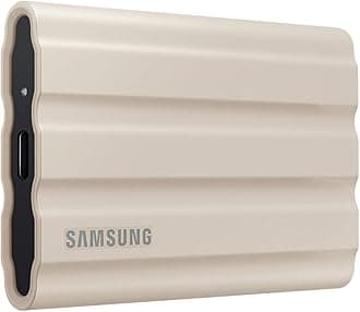 Samsung T7 Shield Portable External Solid State Drive USB 3.2 1TB, IP65 Water Resistant, Compatible with PC/Mac/Android/Gaming Consoles (MUPE1T0K/AM), Beige