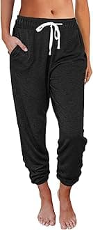 Women‘s High-Waisted Sweatpants with Pockets, Loose Lounge & Pajama Pants for Fall, Winter, Spring Yoga Travel