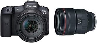 Canon EOS R5 Full-Frame Mirrorless Camera w/ RF24-105mm F4 L is USM Lens Kit - 8K Video, 45 Megapixel Full-Frame CMOS Sensor, DIGIC X Image Processor, Up to 12 fps Mechanical Shutter (Body + Lens)