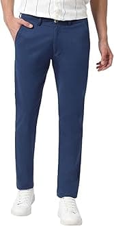 Urbano FashionMen's Cotton Slim Fit Casual Chinos Trousers Stretch