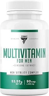 TREC Nutrition Multivitamin for Men - 90 Capsules | Essential Daily Vitamins for Men's Health & Well-Being | Energy Boost, Immune Support, and Overall Vitality