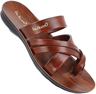 WALKAROO Men's Fashion Sandals with Toe Ring, Cross Straps and Lightweight - W5687